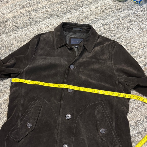Banana Republic Dark Brown Suede fully lined Jacket sz XL - Picture 4 of 7